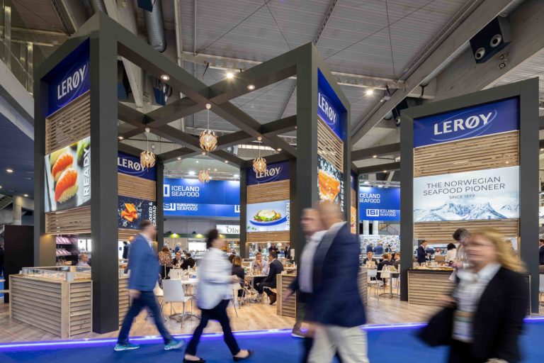 Bilde tatt av fotograf av Lerøys stand på SEG23