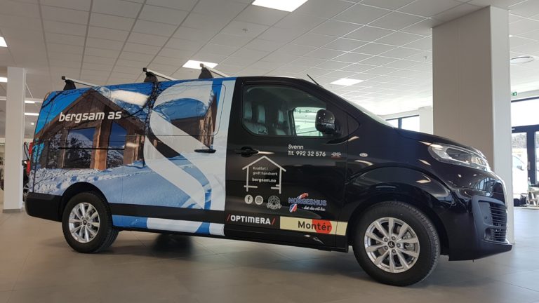 Foliert varebil for Bergsam.